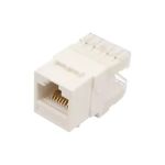 5 Pack Cat6a RJ45 Keystone Jack in White & Keystone Punch-Down Stand