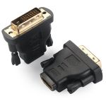 DVI-D Male to HDMI Female Adapter Gold-Plated Black