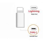 USB-C (Female) to Lightning (Male) Adapter White