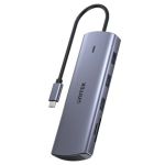 Unitek D1113A 9-in-1 USB-C 5Gbps Hub (3*USB-A 5Gbps+SD/MicroSD +Gigabit Ethernet+VGA+HDMI 4K 30Hz+PD 100W) Space Grey