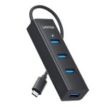 Unitek Y-3089Z02 USB 5Gbps CM TO 4 Port Hub 30cm+Type C Black