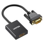 Unitek V1112ABK02 VGA to HDMI Adapter with Audio & Power Port Black