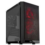 Silverstone CS-PS15B-RGB Black Steel/Tempered Glass Micro ATX Tower Computer Case