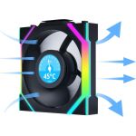 Lian Li 12SLLCD1W1B UNI FAN SL WIRELESS RGB LCD Black Single Pack 120mm Fan Pack without Controller