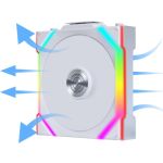 Lian Li 12RSL1W1W UNI FAN SL WIRELESS RGB Reverse White Color Single Pack 120mm Fan Pack without Controller