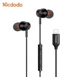 Mcdodo HP-3480 Lightning Wired Earphone 45deg bevel in-ear Black