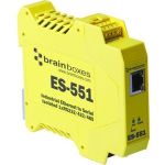 Brainboxes Isolated Industrial Ethernet to Serial 1xRS232/422/485 - DIN Rail Mountable - PC  Linux - 1 x Number of Serial Ports External