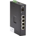 Black Box Industrial Unmanaged Gigabit Ethernet Switch - 4 Ports - Gigabit Ethernet - 1000Base-X  10/100/1000Base-T - 2 Layer Supported - 1 SFP Slots - Twisted Pair  Optical Fiber - PoE