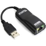 Plugable USB2-E100 USB 2.0 to Ethernet Fast 10/100 LAN Wired Network Adapter - Compatible with Chromebook Windows Linux