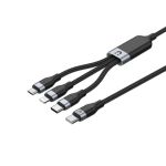 Unitek C14101BK 3-in-1 USB-C to Lightning / USB-C / Micro USB Multi Charging Cable 1.5M (4.92') Black