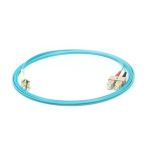 2M(7') Aqua LC to SC OM4 50/125 Fiber Patch Cable Multimode Duplex