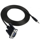 DB9 Male to 3.5mm Male Serial RS232 Cable 6ft Black