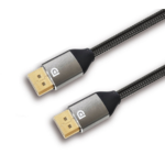 DP2.1 Cable M-M 28AWG Gold Plated UHBR10 40G with 40G DPID Cotton braided Support 8K@60Hz 15ft Black