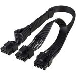 EPS/ATX 8 Pin to Dual PCI-e 8 Pin power cable 26.5 Inches for Corsair RMX /Axi/Hxi