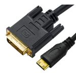 Mini HDMI Male to DVI-D(18+1) Male Black Cable6.5' (2M)