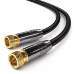 RG6 Coaxial TV Male to Male Cable 50ft Black