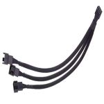 One-to-Three PWM Fan Splitter 8in Sleeved Black