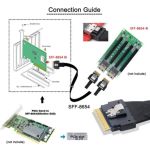 Slimline SAS Slim 4.0 SFF-8654 8i 74pin to Dual SFF-8643 4i Mini SAS HD Cable 2.6' 0.8M Black