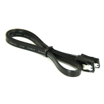 SATA3 6Gbit/s Cable w/Metal Latch M/M 18inStraight to Straight Black