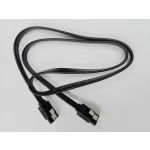 SATA3 6Gbit/s Cable w/Metal Latch M/M 24in BlackStraight to Straight