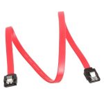 SATA3 6Gbit/s Cable w/Metal Latch M/M 24in RedStraight to Straight