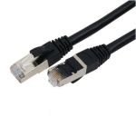 STP Cat6a Patch 26AWG Cable 10 Gigabit RJ45 150ft Black