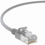 Cat6a SLIM UTP 30AWG Cable 1ft Grey