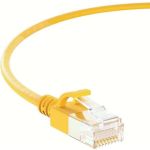 Cat6a SLIM UTP 30AWG Cable 1ft Yellow