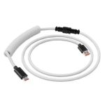 USB AM+ Aviator Connector Male+Female-USB Type C10ft length White