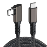 Angled USB-C to USB-C M/M Braided Cable 1M (3.3')