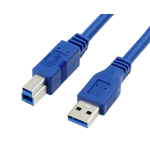 USB 3.0 Cable AM/BM 10' Blue