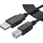 USB-A Male to USB-B Male 2.0 Cable 0.5' Black