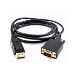 DP to VGA Cable Male to Male 10ft Black