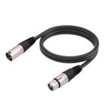 XLR Microphone Cable M/F 6ft Silver/Black