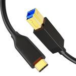 USB C 3.0 to A/B Cable M/M Gold-Plated 3.3' Black