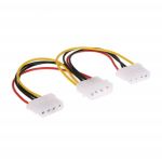 4 Pin Molex Male to 2* Molex IDE Female Splitter Power Cable 20cm