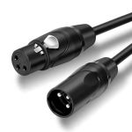 XLR Male to Female Microphone Cable 6.6ft Black