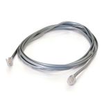 C2G 09591 14ft RJ11 Modular Telephone Cable RJ-11 Male to RJ-11 Male Silver