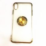 iPhone XS Max Clear Case with Gold Ring Stand