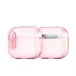 PECL Series Airpods 4 (2024) Protective Case Cover  w/ Switch Button Transparent Pink