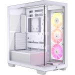 Corsair CC-9011281-WW 3500X RGB Tempered Glass Mid-Tower PC Case White 3x Pre-Installed RX120 ARGB Fans Reverse Connection Mothe