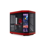 HYTE CS-HYTE-Y70TTI-RB Y70 touch infinite Modern Aesthetic Tempered Glass ATX Mid-Tower Computer Case - Black Cherry