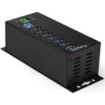 StarTech.com 7 Port USB Hub w/ Power Adapter - Metal Industrial USB 3.0 Data Hub - Din Rail  Wall & Desk Mountable USB 3.2 Gen 1 5Gbps Hub - Industrial USB 3.0 hub w/ rugged metal housi