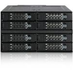 Icy Dock MB508SP-B ToughArmor Rugged 8 x 2.5in SAS/SATA HDD/SSD Mobile Rack Enclosure for 2 x 5.25in Bay 2 x Mini-SAS HD