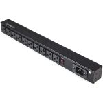 StarTech.com 10 Outlet Rack Mount Power Strip 125V/16 Amp  1U Horizontal 19in Rackmount PDU  NEMA 5-20P Input  10x NEMA 5-15/20R Outlets - 10x 5-15/20R Outlet rack mount power strip - 1