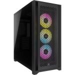 Corsair CC-9011242-WW iCUE 5000D RGB AIRFLOW Mid-Tower Case Black 3x AF120 RGB ELITE Fans iCUE Lighting Node PRO Controller