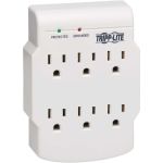 Tripp Lite by Eaton Protect It! 6-Outlet Low-Profile Surge Protector  Direct Plug-In  750 Joules  Diagnostic LED - Receptacles: 6 x NEMA 5-15R - 750 J