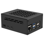 Geekworm P579 Raspberry Pi 5 PCIe Metal Case Black