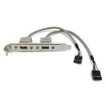 MC E07-107 USB 2.0 2 Ports PC Expansion SlotBracket Motherboard High Speed Type A Female x 2 to MPC-5 5 Pin x 2 for