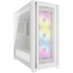 Corsair CC-9011243-WW iCUE 5000D RGB AIRFLOW Mid-Tower Case White 3x AF120 RGB ELITE Fans iCUE Lighting Node PRO Controller